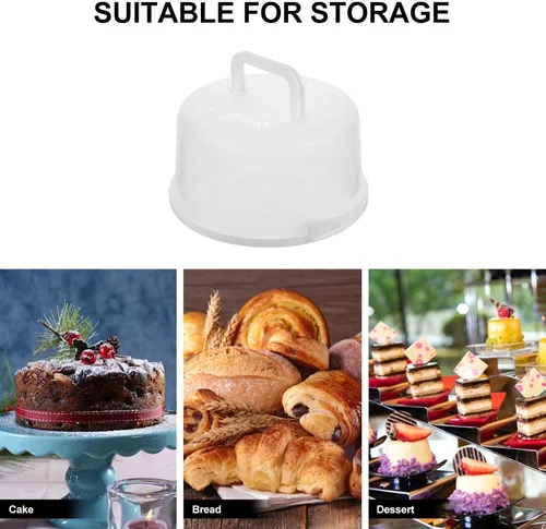 Miniatura 3 de Luxshiny Caja de pastel reutilizable portátil hermética para almacenamiento y transporte para panaderías, hogares y eventos al aire libre, diseño