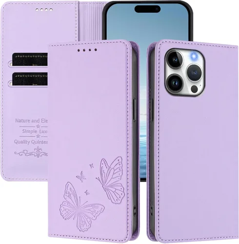 Miniatura 32 de Butterfly Embossed Leather Wallet Flip Case for Motorola Moto E22i 4G, Magnetic Closure, RFID Blocking Cover, Card Holder Black.