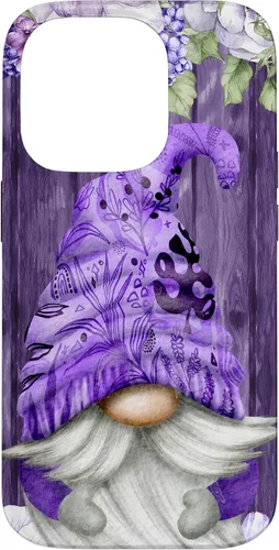 Miniatura 17 de Cute Purple Aesthetic Anemones Flower Pattern Lavender Gnome Case for iPhone 17