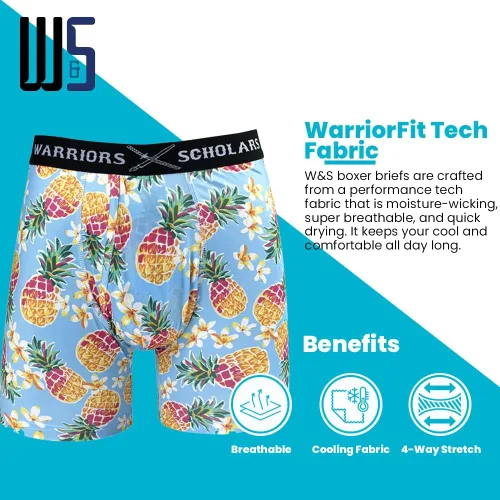 Miniatura 2 de Warriors & Scholars Mens Boxer Briefs Boxer Briefs for Men Pack of 6 Mens Boxer Briefs Underwear Boys Boxer Briefs