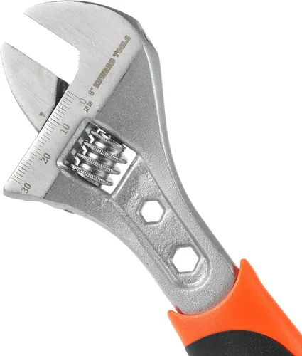 Miniatura 2 de Edward Tools Llave ajustable Pro de 8 pulgadas, diseño de ajuste de acero al carbono, agarre Crescent Pro para mayor apalancamiento, ancho