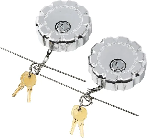 Miniatura 8 de 20770691 Tapa de combustible con bloqueo de 3 pulgadas (2 unidades), compatible con modelos de camiones pesados Volvo VN/VNL, tapa de depósito