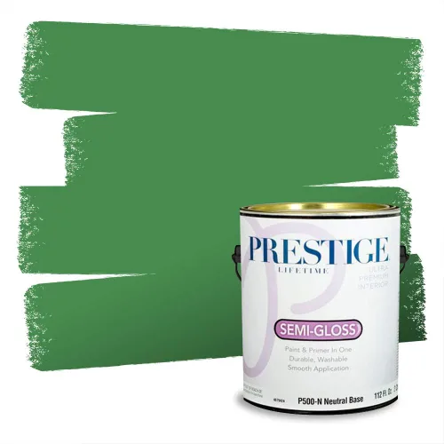 Miniatura 89 de Prestige Paints - Pintura exterior e imprimación en uno, 1 galón, plano, compatibilidad comparable con el color menta «Whipped Mint» de Behr