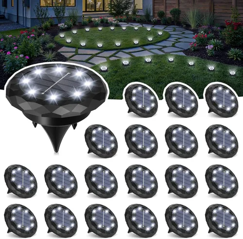 Miniatura 11 de SOLPEX Mini Luces Solares de Suelo, Juego de 12 Luces Solares para Exterior Impermeables, Iluminación de Paisaje para Camino de Jardín, Entrada