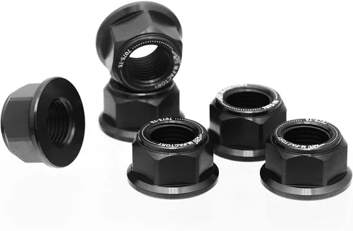 MC MOTOPARTS Tuercas de piñón trasero negras compatibles con YZF 600R YZF R1 R3 R6 FZ1 FZ6 FZ8