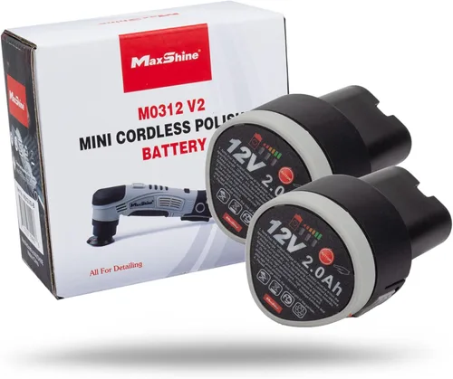 Miniatura 11 de Maxshine Mini pulidora inalámbrica profesional de 3 piezas con kit de compuesto de corte y pulido (M0312 V2) - Ligero (1.93 libras), 6 velocidades