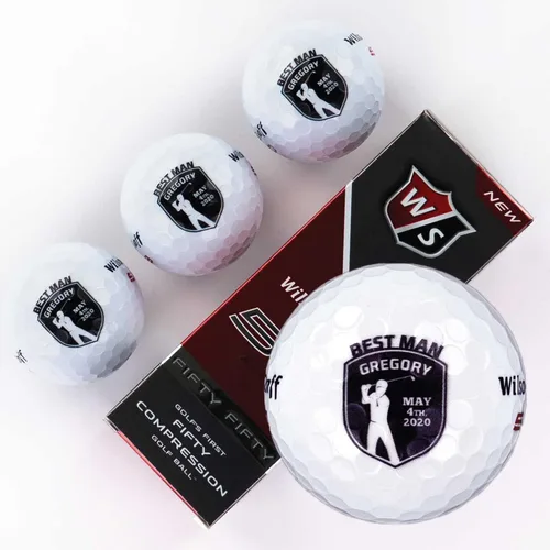 Miniatura 10 de Wilson - Funda de 3 pelotas de golf personalizadas para hombres, regalo de padrinos de boda, regalos para el padre de la novia, diseño personalizado