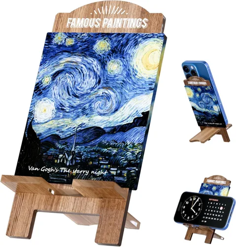 Miniatura 11 de Bonito y artístico soporte para teléfono celular para escritorio, soporte multifuncional para teléfonos, iPads, interruptor, Kindle y consolas