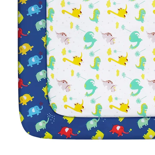Miniatura 8 de Sábanas para Pack and Play para niña, paquete de 2 sábanas para mini cuna, sábana ajustada para corralito elástica, compatible con Graco Pack n