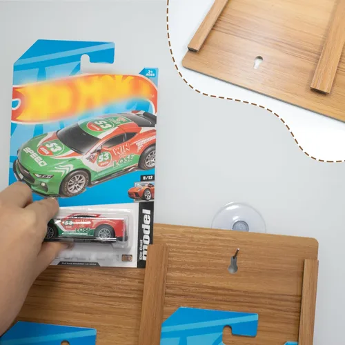 Miniatura 3 de Estuche de exhibición de 3 piezas para autos empaquetados, organizador colgante para modelos de autos empaquetados, estuche de almacenamiento