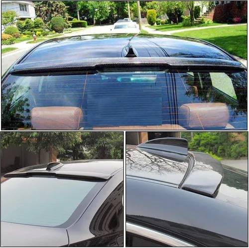 Miniatura 3 de Alerón de techo de fibra de carbono real compatible con 2004-2010 E60 M Sport y M5 E60 Sedan Roof Window Visor Spoiler Wing Lip Factory Outlet