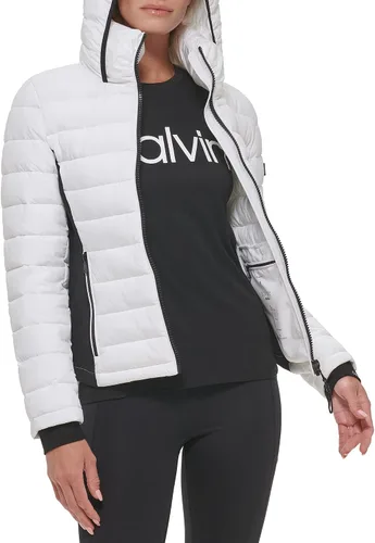 Miniatura 5 de Calvin Klein Chaqueta de paneles laterales ligera y casual para mujer resistente al agua