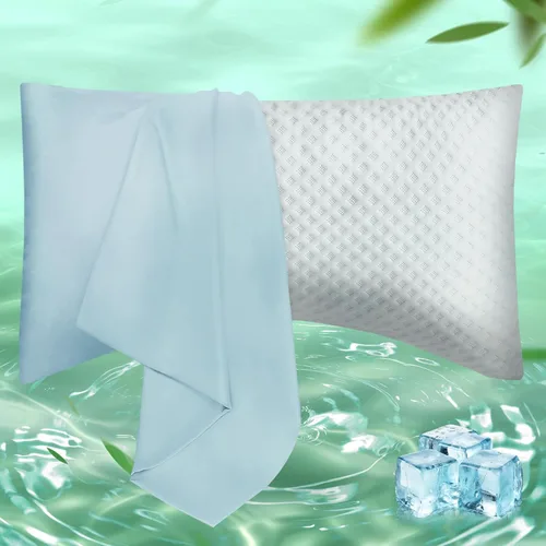 Miniatura 17 de Fundas de almohada de tamaño corporal, Fundas de almohada de viscosa refrescante con cierre de cremallera, Funda de almohada fresca y transpirable