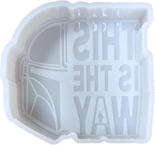 Wars This is The Way Quote - Molde de silicona Freshie para automóvil | 4 x 3.75 x 0.08 pulgadas para velas aromáticas perfumadas de automóvil,