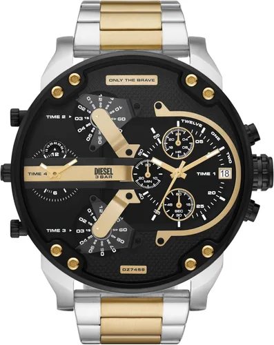 Miniatura 11 de Diesel Mr. Daddy 2.0 - Reloj de hombre con cronógrafo de tamaño extra grande y correa de acero inoxidable, silicona o cuero