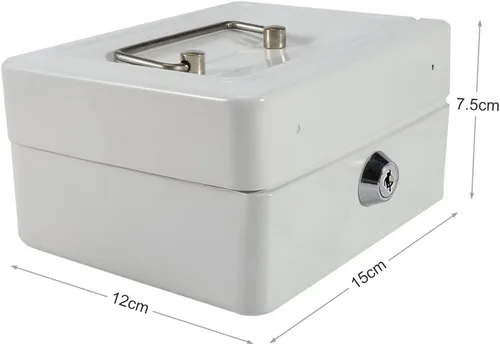 Miniatura 5 de Shanrya Caja de seguridad segura, mini caja de seguridad portátil con cerradura para el hogar, oficina, joyería, uso en efectivo, almacenamiento