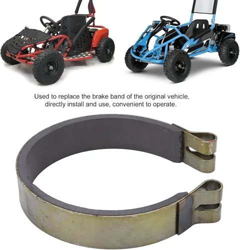 Miniatura 2 de Fydun Banda de freno de 4 pulgadas, kit de pasador de banda de freno de acero y cerámica de alto rendimiento de 7/8 pulgadas de ancho para Go Karts