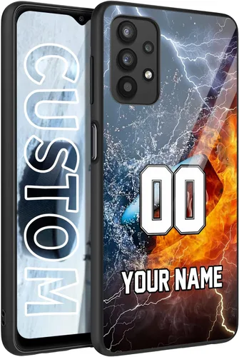 Miniatura 16 de Personalized Ice Hockey vs Name Number US Flag Decor Rubber Cover Phone Case for Galaxy America Fire