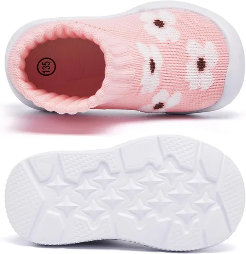 Miniatura 5 de MORENDL - Zapatos tipo calcetín para niños pequeños, zapatos de caminar para bebés, zapatillas antideslizantes para niños y niñas