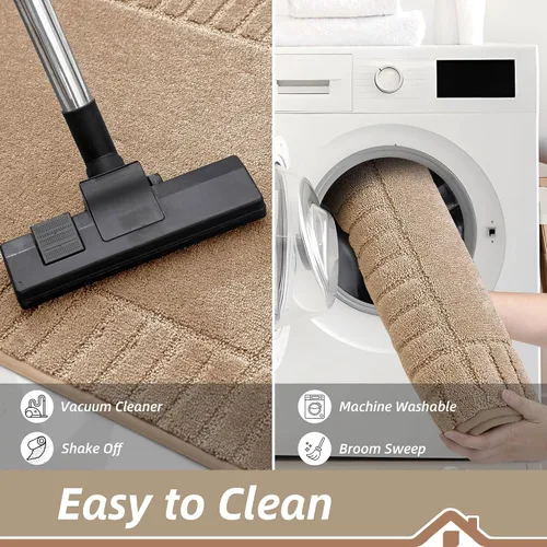Miniatura 7 de BEQHAUSE Tapete para puerta antideslizante de perfil bajo para entrada, tapete para puerta delantera, tapetes para entrada resistentes a la Topo