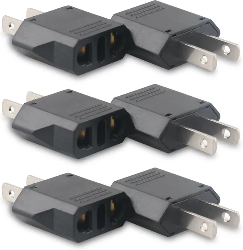 Miniatura 9 de Paquete de 10 adaptadores de enchufe europeo a estadounidense, adaptador de enchufe de viaje estadounidense, enchufe adaptador de 220 V a 110 V