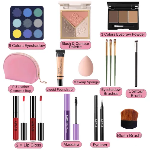 Miniatura 2 de Set de maquillaje para mujeres, kit de maquillaje para principiantes y profesionales, juego de maquillaje para adolescentes y adultos, regalo