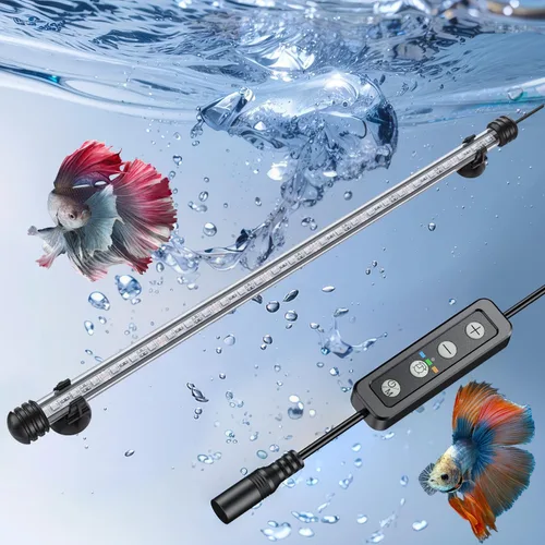 Miniatura 9 de Pawfly Luz LED para Acuario de 1.8 W, Luz Submersible de 7.5 Pulgadas Bajo el Agua para Tanque de Peces con Temporizador de Encendido/Apagado