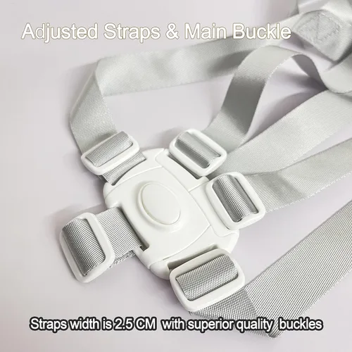 Miniatura 4 de ZARPMA Correas para silla alta, correa de arnés de repuesto universal para silla compatible con Tripp Trapp Stokke silla alta (gris)