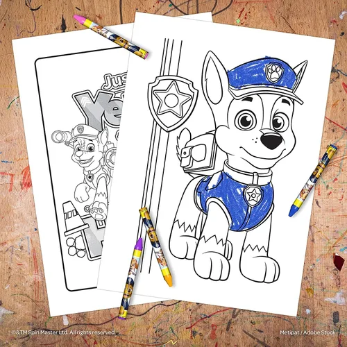 Miniatura 4 de Paw Patrol Libro gigante para colorear con crayones 192p para colorear con 48 crayones incluidos