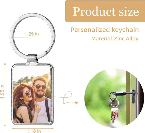 Miniatura 3 de Llavero personalizado con imagen, llaveros personalizados con texto y fotos, regalos para familiares y novios