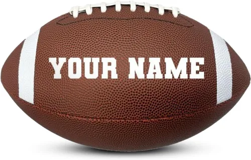 Miniatura 8 de HAMMET Fútbol personalizado – Fútbol de cuero compuesto personalizado con tu nombre o texto – Regalo ideal para hijo, hija, niño o niña