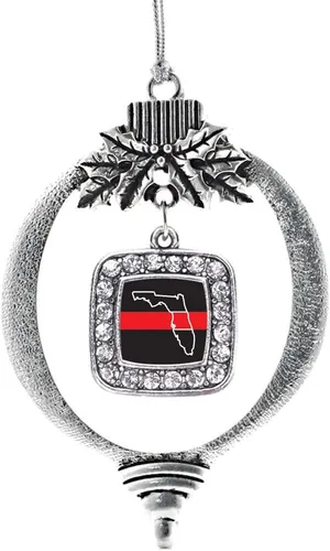Miniatura 155 de Inspired Silver - Nana púrpura - Adorno de Navidad plateado - Adorno cuadrado para árbol de Navidad con circonita cúbica - Decoración colgante