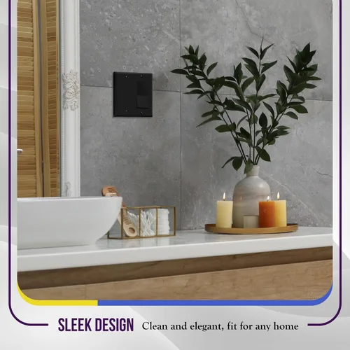 Miniatura 7 de ENERLITES Combination Decorator - Placa de pared basculante y salida en blanco, tamaño estándar, cubierta de interruptor de luz de 2 cuadras, 4.50 x