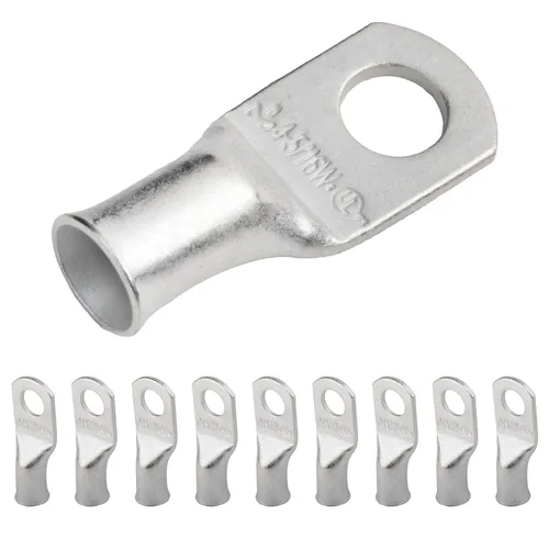 Miniatura 190 de SELTERM 5 piezas terminales de cable de cobre estañado 1/0 AWG perno de 1/2", extremos de cable de batería, terminales de anillo, conectores