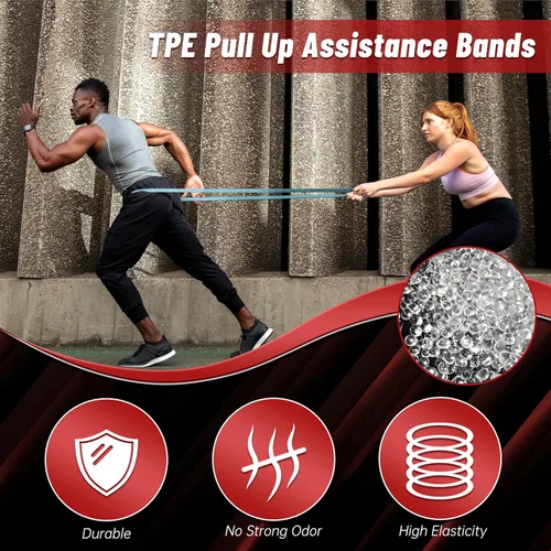 Miniatura 3 de Pull Up Assistance Bands, 5-Level Resistance Bands for Working Out, Pull Up Bands for Men & Women, Exercise Bands for Full-Body Training, Fitness