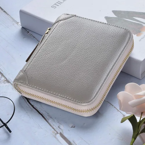 Miniatura 2 de Easyoulife - Billetera de piel con cierre y tarjetero para mujer, con bloqueo de interferencia de radiofrecuencia (RFID), cartera Rfid, M
