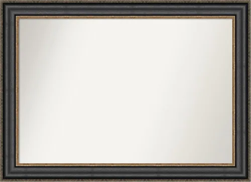 Miniatura 64 de Amanti Art Espejo personalizado, espejo de baño negro puente, espejo de pared o espejo de tocador de baño sobre el fregadero (26 x 26 pulgadas)
