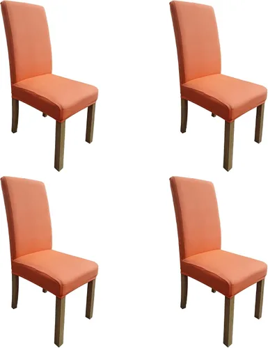 Miniatura 14 de Funda protectora de tela de elastano elástica extraíble y lavable para silla de comedor (color aguamarina, 6)