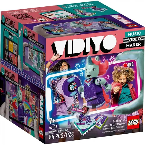 Miniatura 4 de LEGO VIDIYO Unicorn DJ Beatbox 43106 Kit de construcción con minifigura; a los niños creativos les encantará producir videos musicales llenos
