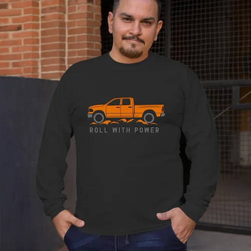 Miniatura 128 de Tee Hunt Camisetas gráficas y camisetas sin mangas para hombre Roll with Power Pickup Truck