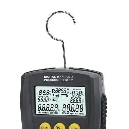 Miniatura 8 de Manómetro digital universal HVAC – Probador de presión y temperatura de vacío de alta precisión con agarre cómodo inteligente para sistemas de aire