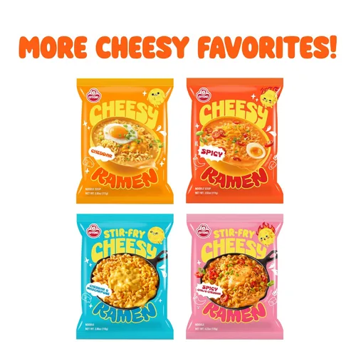 Miniatura 6 de Ramen con queso - Ramen de sopa picante de queso cheddar Audaz, Cheesy Heat, especias estilo coreano 3.92 oz (paquete de 8)