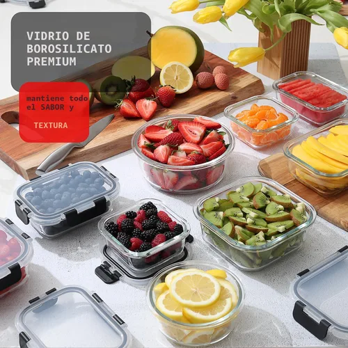 Miniatura 2 de Nestlé 24 piezas (12 contenedores herméticos aptos para congelador, 12 tapas), contenedores de almacenamiento para despensa y cocina, contenedores