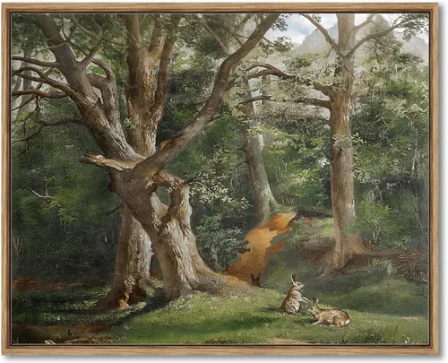 AIMAILON Lienzo enmarcado vintage para sala de estar, arte de pared de árbol de gestos OK para decoración de cocina, decoración de pared rústica de