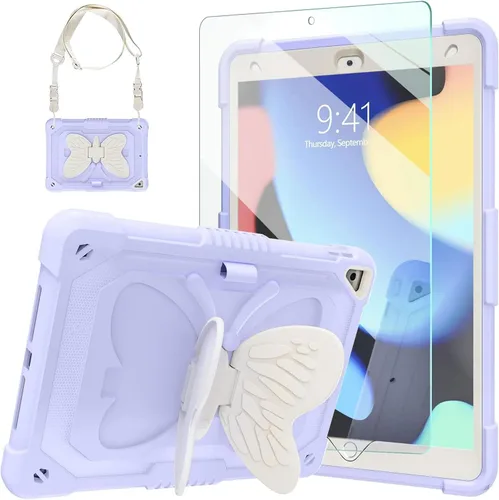 Miniatura 9 de Ambison Funda para iPad de 9ª/8ª/7ª Generación de 10.2 pulgadas con Protector de Pantalla de Vidrio, Cubierta Protectora Resistente a Prueba