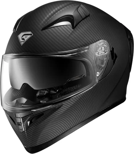 Miniatura 9 de KYPARA Casco de motocicleta de cara completa con visera interna tintada y aprobado por DOT para ciclomotor, ATV Cruiser Scooter