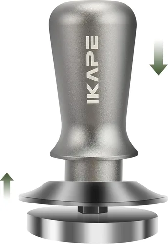 Miniatura 14 de IKAPE Manipulador de espresso de 39.25 mm, manipulador de café barista premium negro con resorte calibrado, manipulador de acero inoxidable 100%