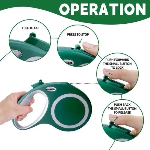 Miniatura 3 de Correa retráctil para perro de 30 pies para perros medianos y grandes de hasta 77 libras, resistente sin enredos, grande