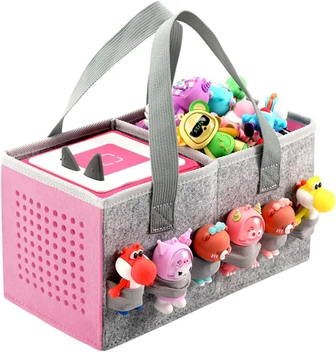 Miniatura 12 de Estuche de transporte para Toniebox Starter Set y figuras Tonies, bolsa plegable de tela de fieltro para viajes y juguete musical para Toniebox 2