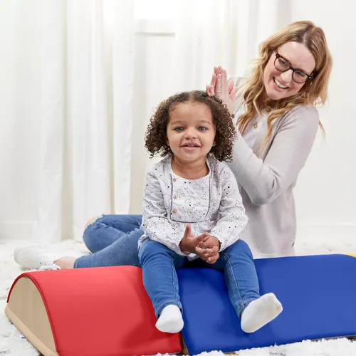 Miniatura 10 de ECR4Kids SoftZone - Constructores de equilibrio de troncos coloridos, juego para principiantes, surtido, 3 piezas